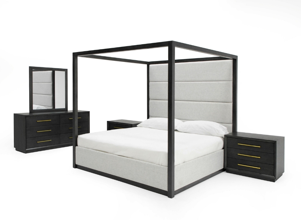 Picture of Modrest Manhattan- Contemporary Canopy Grey Bedroom Set