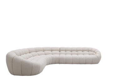 Picture of Divani Casa Yolonda - Modern Beige Curved Sectional Sofa