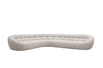 Picture of Divani Casa Yolonda - Modern Beige Curved Sectional Sofa