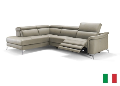 Picture of Lamod Italia Monte Carlo - Italian Modern Taupe Leather LAF Sectional Sofa