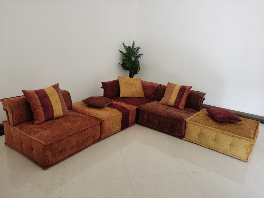 Picture of Divani Casa Dubai - Modern Multicolored Fabric Modular Sectional Sofa