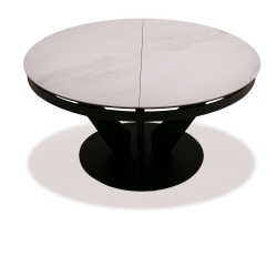 Picture of Modrest Alberta - Modern Black and White Ceramic Extendable 59"/86.5" Oval Dining Table