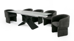 Picture of Modrest Adler - Modern Black Glass Extendable 63"/94.5" Dining Table