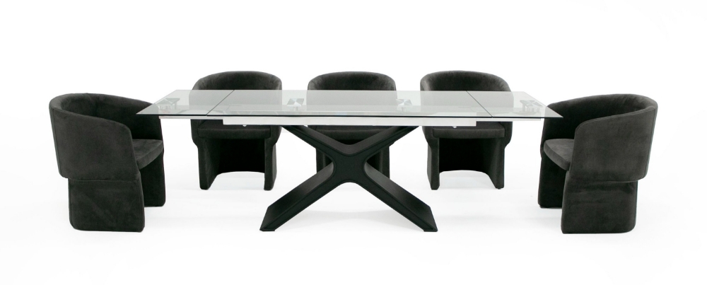 Picture of Modrest Adler - Modern Black Glass Extendable 63"/94.5" Dining Table