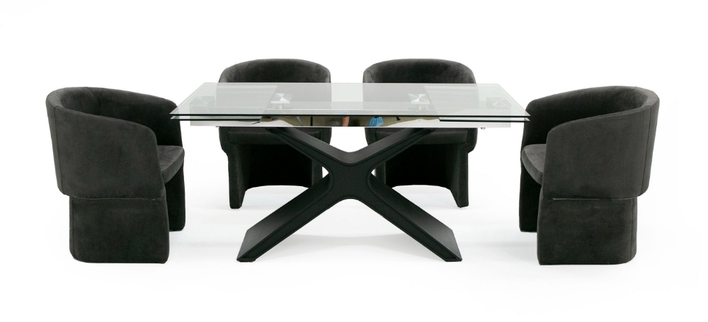 Picture of Modrest Adler - Modern Black Glass Extendable 63"/94.5" Dining Table