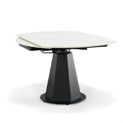 Picture of Modrest Barela - Modern Black and White Ceramic Extendable 35.5"/53" Dining Table