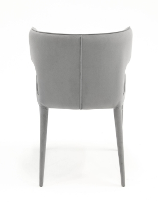 Picture of Modrest Lucero - Modern Grey Velvet Arm Dining Chair