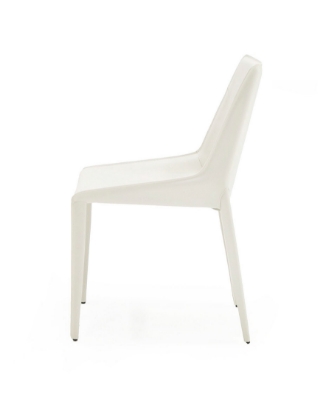 Picture of Modrest Halo - Modern Ivory Saddle Leather Dining Chair Set of 2