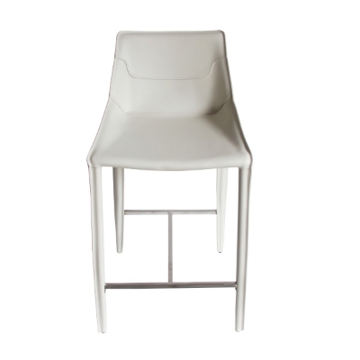 Picture of Modrest Halo - Modern Ivory Saddle Leather Counter Stool