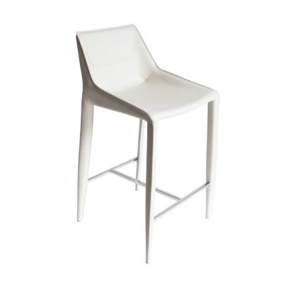 Picture of Modrest Halo - Modern Ivory Saddle Leather Counter Stool