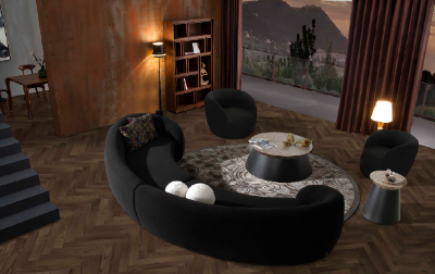 Picture of Modrest - Molina Modern Black Accent Chair