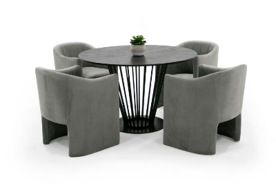 Picture of Modrest Conroy - Modern Black Round Dining Table