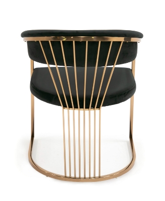 Picture of Modrest Linda - Modern Black Velvet and Rosegold Dining Chair