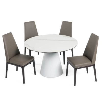 Picture of Modrest Edith - Modern Round White Ceramic Dining Table