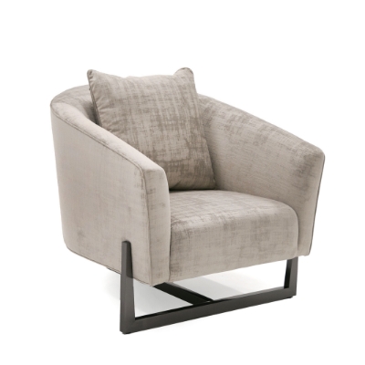 Picture of Modrest Forbis - Contemporary Light Grey Fabric Accent Chair