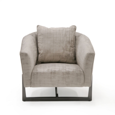 Picture of Modrest Forbis - Contemporary Light Grey Fabric Accent Chair