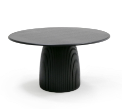 Picture of Modrest -  Lander Modern Mid Century Black Oak Round Dining Table 