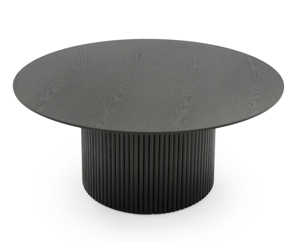 Picture of Modrest - Rawlins Modern Mid Century Black Ash Round Coffee Table