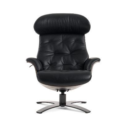 Picture of Modrest - Nowak Modern Black Lounge Chair & Ottoman Set