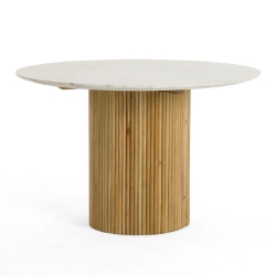 Picture of Modrest - Cambridge White Marble & Mango Round Dining Table