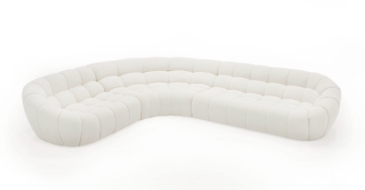 Picture of Divani Casa Yolonda - Off-White Fabric Sectional Sofa