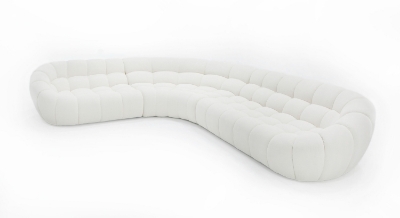 Picture of Divani Casa Yolonda - Off-White Fabric Sectional Sofa