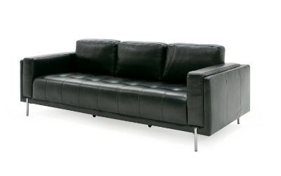 Picture of Divani Casa Schmidt - Modern Black Leather Sofa