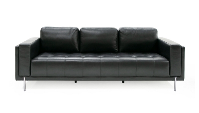 Picture of Divani Casa Schmidt - Modern Black Leather Sofa