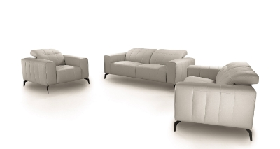 Picture of Divani Casa Wayne - Modern Light Grey Leather Sofa Set