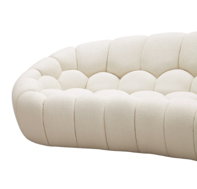 Picture of Divani Casa Yolonda - Modern Curved Off-White Fabric Sofa