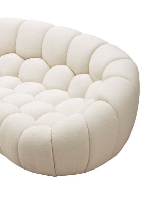 Picture of Divani Casa Yolonda - Modern Curved Off-White Fabric Loveseat