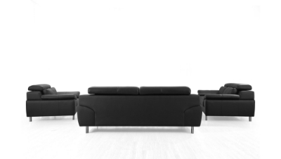 Picture of Divani Casa Grange - Modern Black Leather Sofa Set