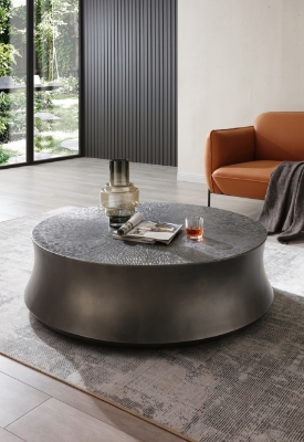 Picture of Modrest Airdrie - Modern Antique Grey Round Coffee Table Set