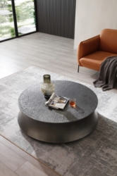 Picture of Modrest Airdrie - Modern Antique Grey Large Round Coffee Table