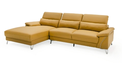 Picture of Divani Casa Sura - Modern Camel Leather Left Facing Sectional Sofa