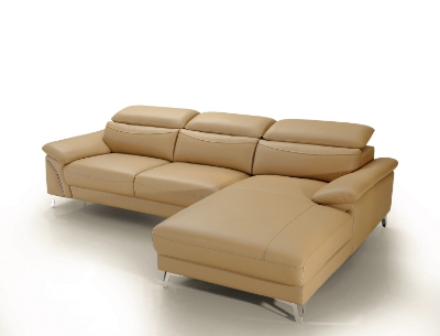 Picture of Divani Casa Sura - Modern Camel Leather Right Facing Sectional Sofa