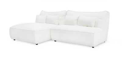 Picture of Divani Casa Racine - Modern White Fabric Modular Sectional Sofa