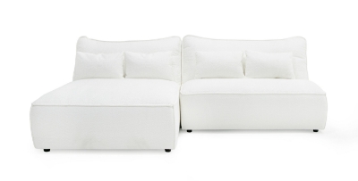 Picture of Divani Casa Racine - Modern White Fabric Modular Sectional Sofa