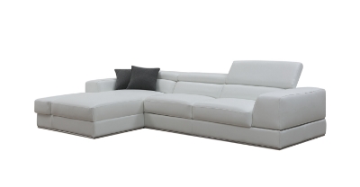 Picture of Divani Casa Pella Mini - Modern White Leather Left Facing Sectional Sofa