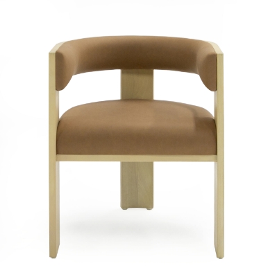 Picture of Nova Domus Osaka - Modern Natural Ash + Rust Fabric Dining Chair