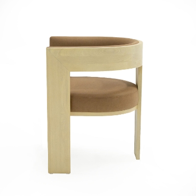 Picture of Nova Domus Osaka - Modern Natural Ash + Rust Fabric Dining Chair