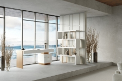 Picture of Modrest Maze - Modern White & Gold Bookcase