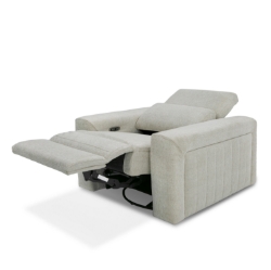 Picture of Divani Casa Gering - Modern Beige Fabric Power Recliner Chair