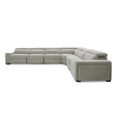 Picture of Divani Casa Gering - Modern Beige Fabric Sectional With 2 Power Recliners