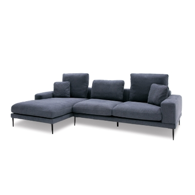 Picture of Divani Casa Corwith - Modern Blue Fabric Left Facing Sectional 