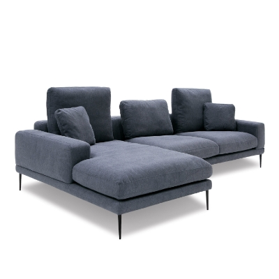 Picture of Divani Casa Corwith - Modern Blue Fabric Left Facing Sectional 