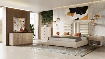 Picture of Nova Domus Roma - Modern Faux Travertine + Gold Chest