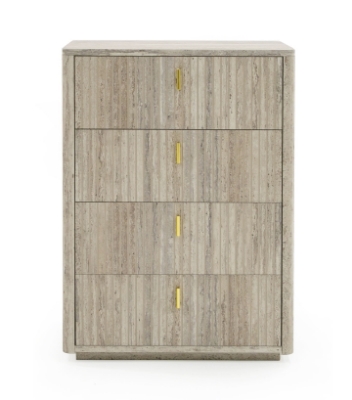 Picture of Nova Domus Roma - Modern Faux Travertine + Gold Chest