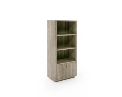 Picture of Nova Domus Roma - Modern Faux Travertine + Gold Bookcase