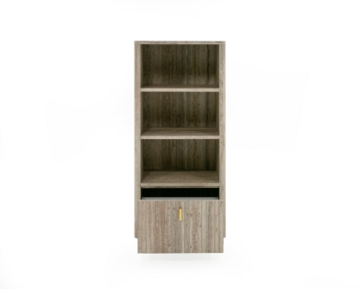 Picture of Nova Domus Roma - Modern Faux Travertine + Gold Bookcase